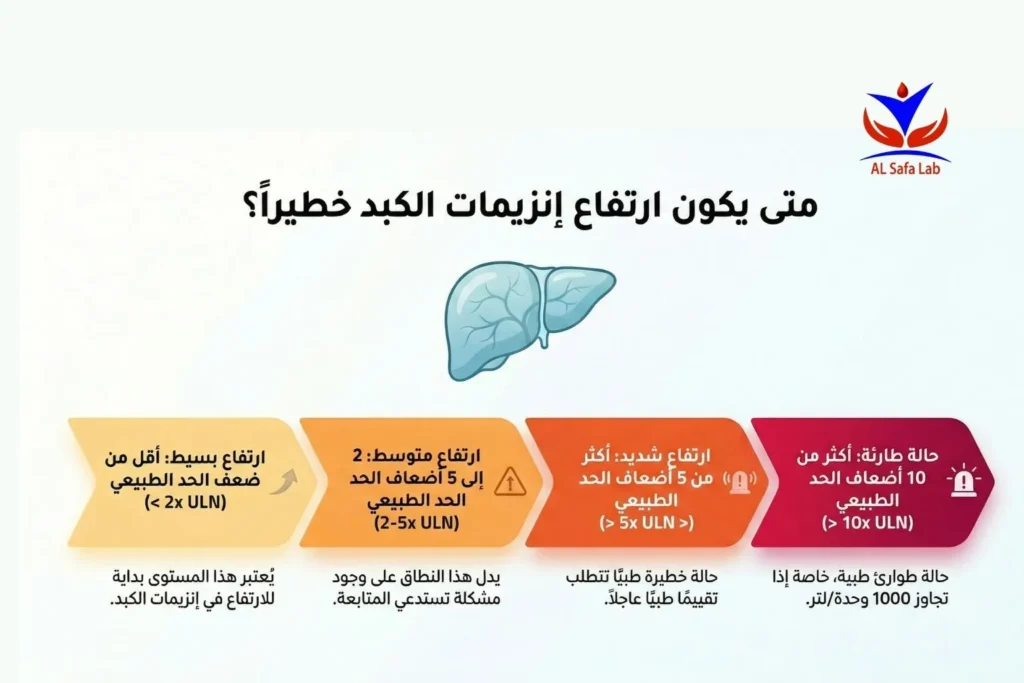 متى نقلق من ارتفاع إنزيمات الكبد
